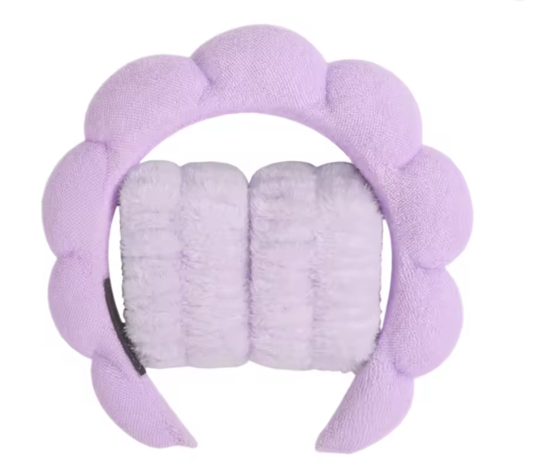 Soft Plush Skincare Headband & Wristband Set