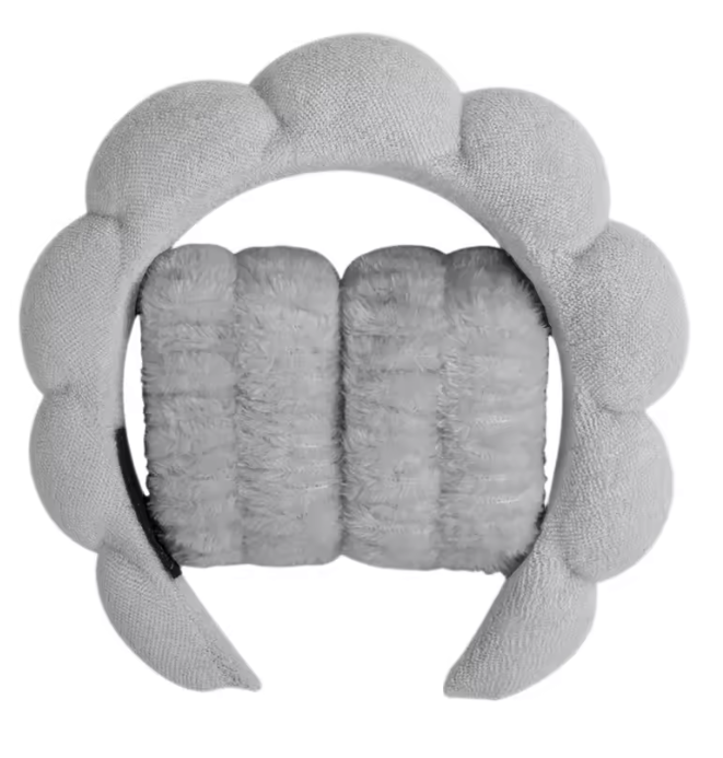 Soft Plush Skincare Headband & Wristband Set