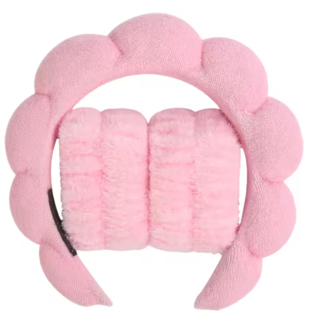 Soft Plush Skincare Headband & Wristband Set