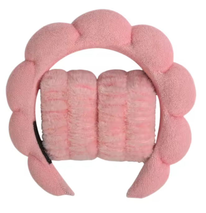 Soft Plush Skincare Headband & Wristband Set
