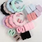 Soft Plush Skincare Headband & Wristband Set