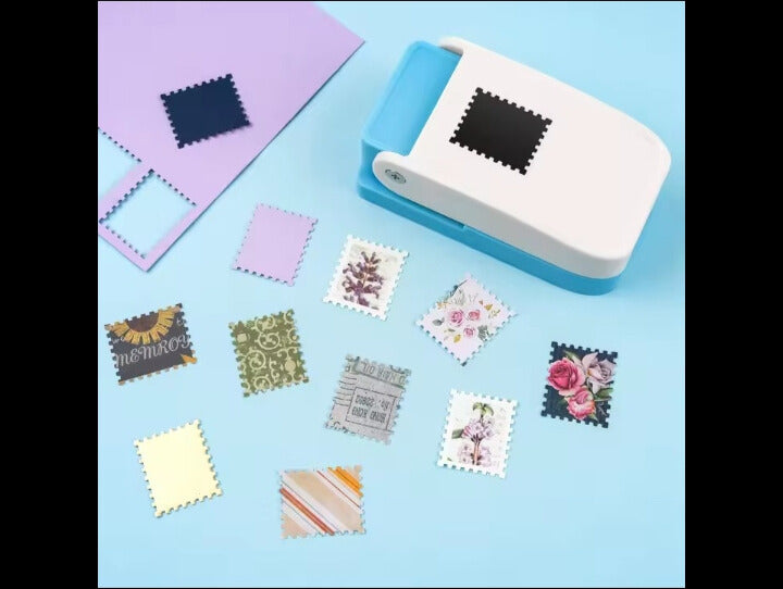 Postage stamp puncher