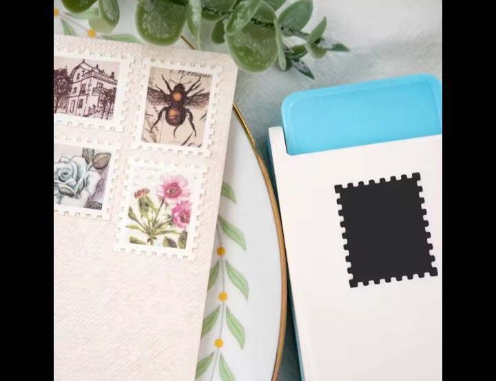 Postage stamp puncher