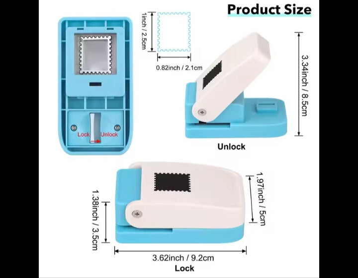 Postage stamp puncher