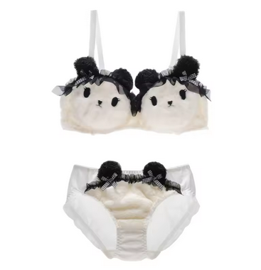 Panda Plush Bra & Panty Set
