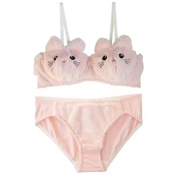 Panda Plush Bra & Panty Set