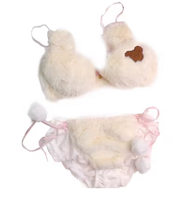 Panda Plush Bra & Panty Set