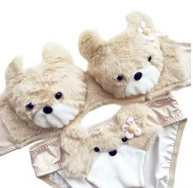 Panda Plush Bra & Panty Set